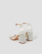 Bridal Penelope Pearl Heeled Sandals , Ivory (IVORY), large
