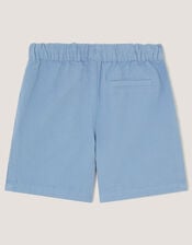 Plain Cotton Pull On Shorts, Blue (BLUE), large