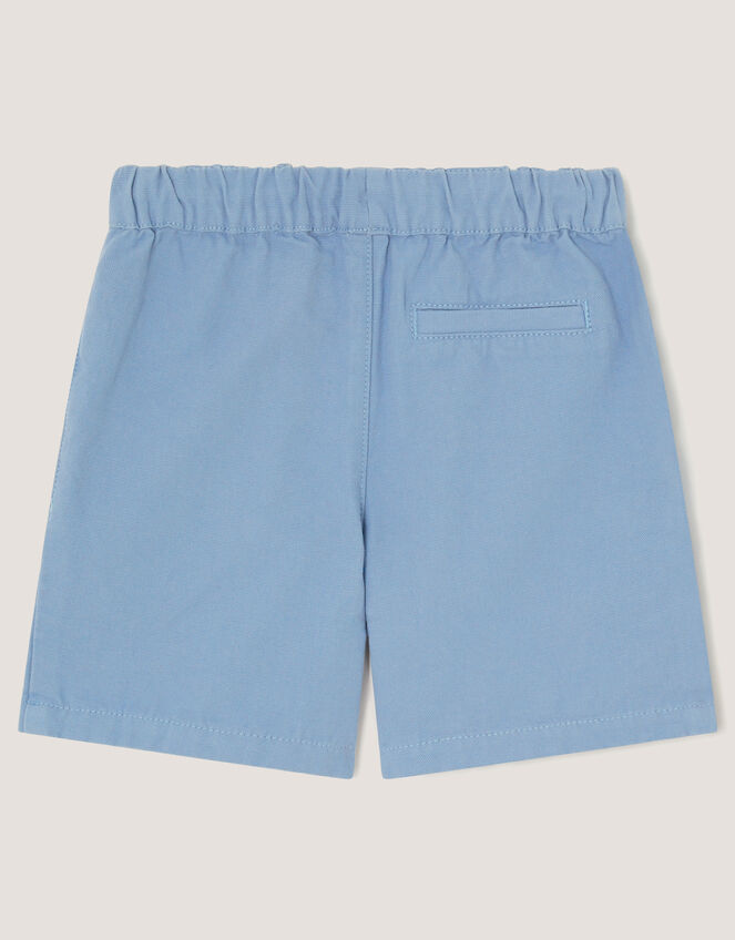 Plain Cotton Pull On Shorts, Blue (BLUE), large