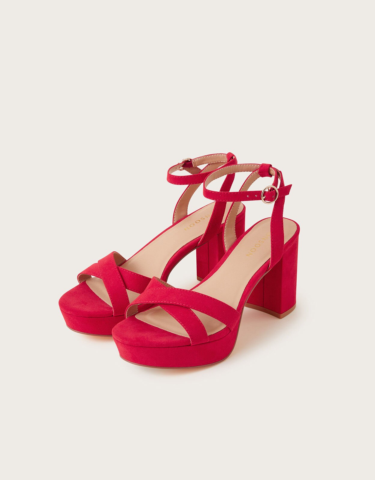 Red mid heel sandals uk new arrivals