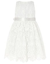 Embroidered Lace Dress, Grey (GREY), large