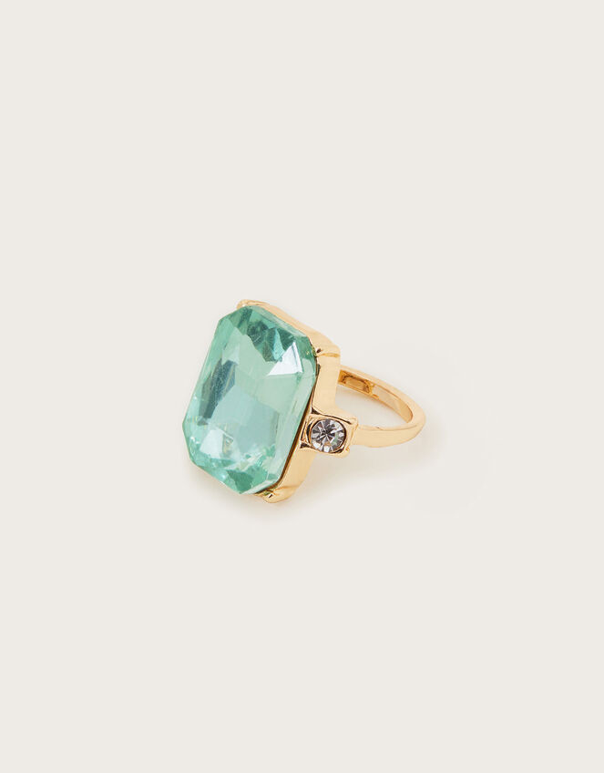 Stone Cocktail Ring , Green (GREEN), large