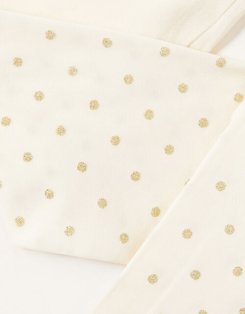 Baby Glitter Spotty Tights, Gold (GOLD), large