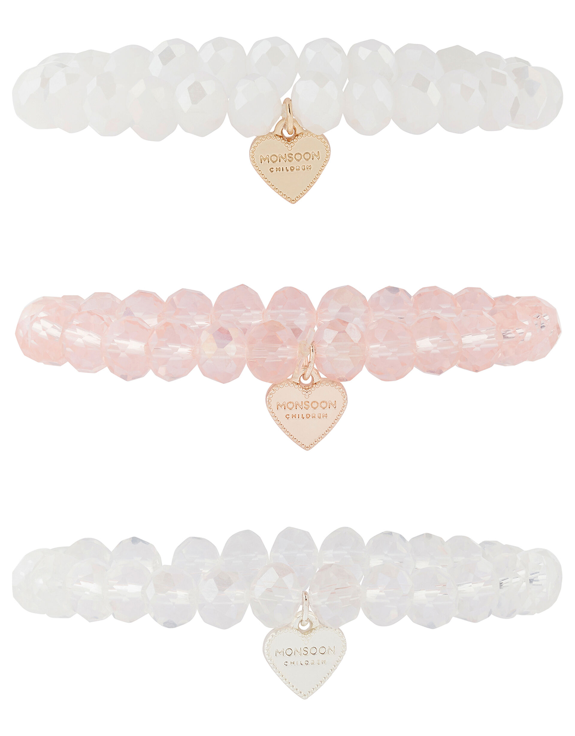 Faceted Bead and Charm Bracelet Set, , large
