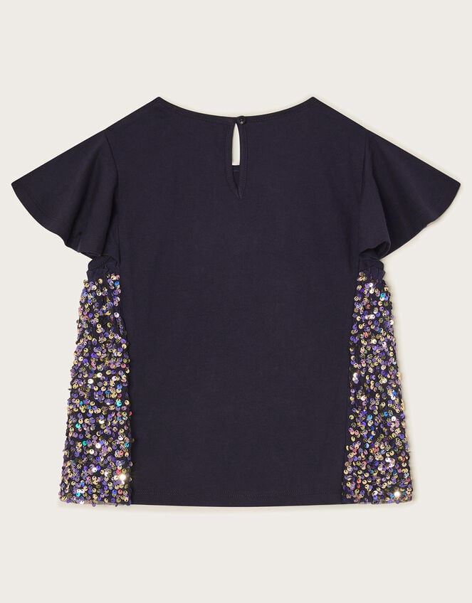 Sequin Horse Top, Blue (NAVY), large