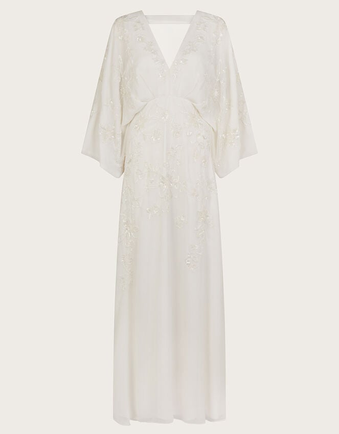 Camilla Embroidered Maxi Wedding Dress, Ivory (IVORY), large