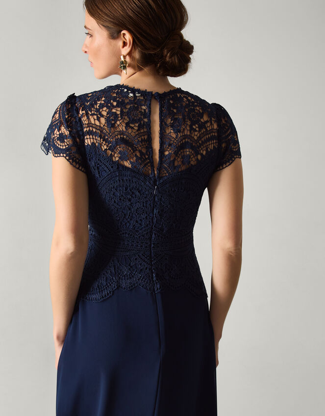 Monica Lace Bridesmaid Dress, Blue (NAVY), large