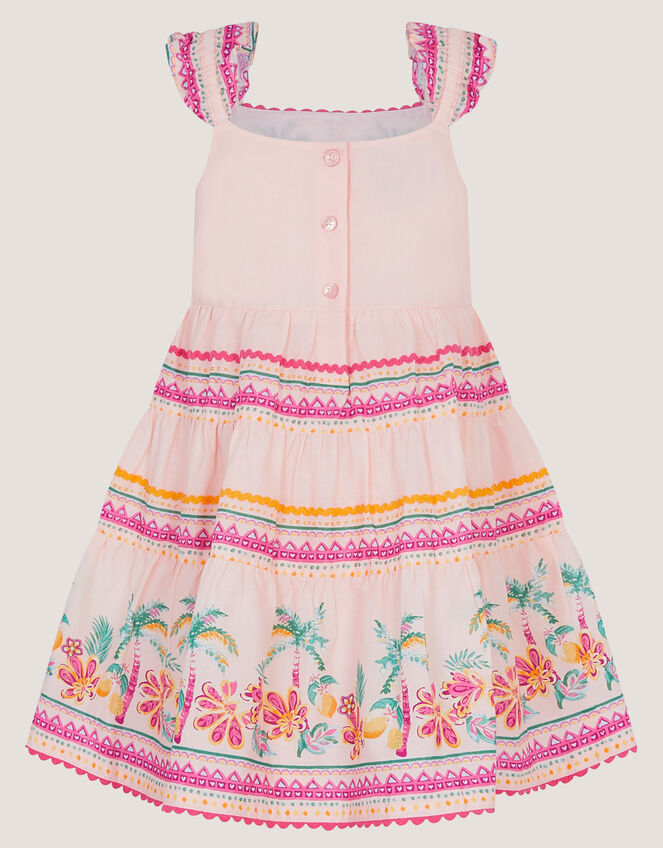 Baby Tina Tropical Toucan Tier Dress, Pink (PINK), large
