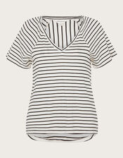 Saskia Stripe T-Shirt, Green (KHAKI), large