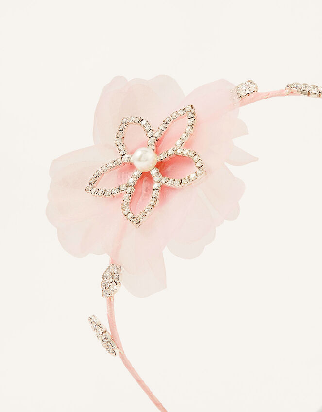 Posie Flower Diamante Headband, , large