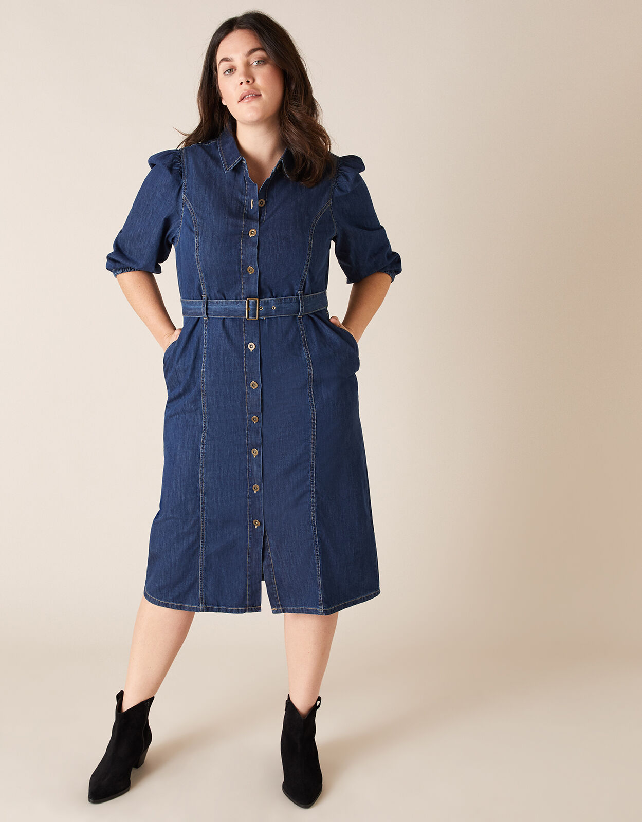 monsoon blue midi dress