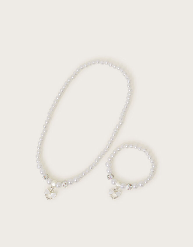 Bridesmaid Faux Pearl Jewellery Set, , large