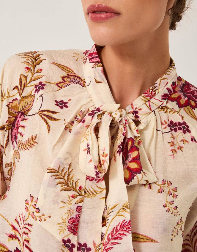 Yasmina Floral Print Blouse, Ivory (IVORY), large