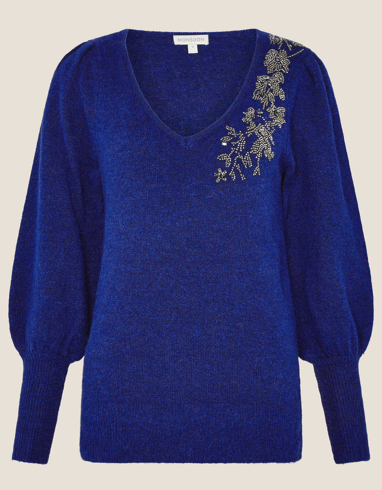 Monsoon blue jumper on sale
