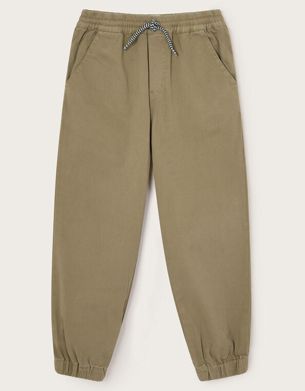 Pull-On Cuffed Trousers, Natural (STONE), large