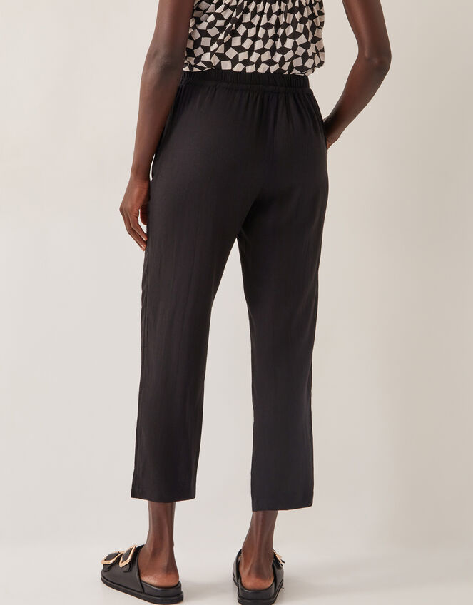Penina Drawstring Wide-Leg Trousers, Black (BLACK), large