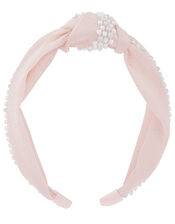 Pearl Shimmer Knotted Headband, , large