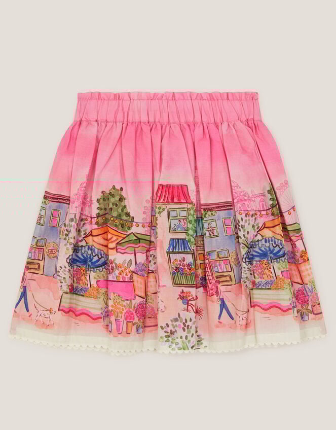 London Scene Print Skirt, Pink (PINK), large