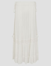 Bryony Embroidered Maxi Skirt, White (WHITE), large