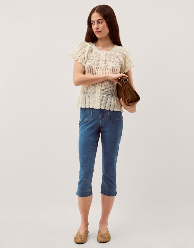 Cassie Capri Jeans Blue