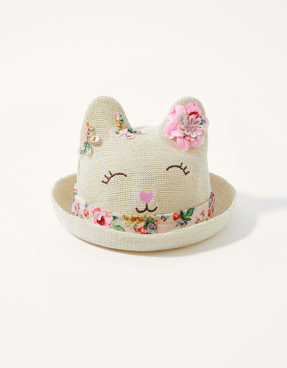 Children Children's Accessories | Baby Pom-Pom Bunny Bowler Hat Natural - MO61380