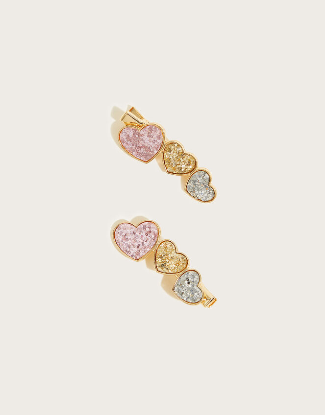 Glitter Heart Hair Clip Twinset , , large