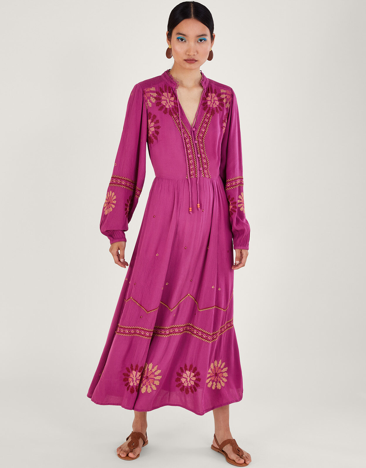 Pink outlet stitch dress
