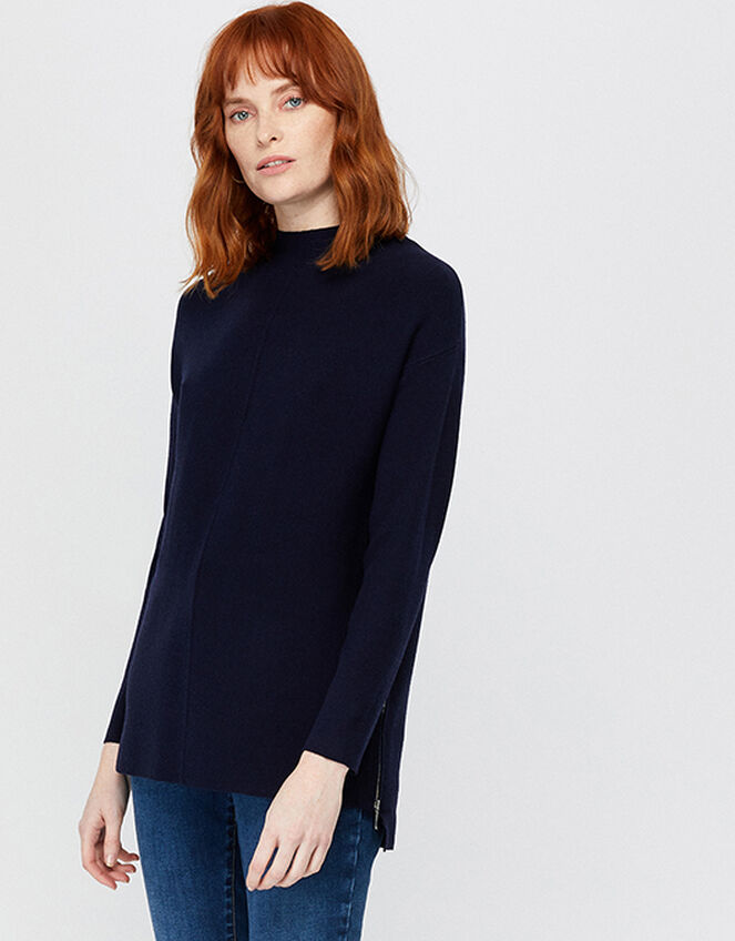 Yasmin Knitted Jumper with Sustainable Viscose, Blue (NAVY), large