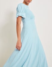Belle Bow Sleeve Midi Dress, Blue (PALE BLUE), large