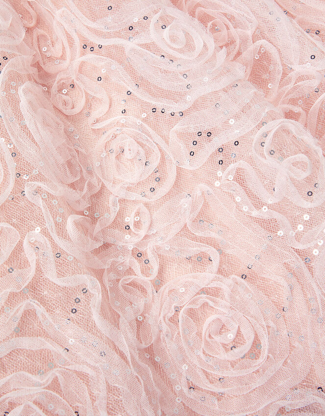 Constance Appliqué Rose Party Dress, Pink (PINK), large