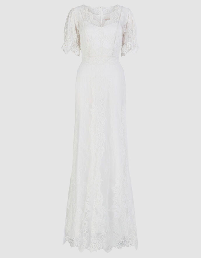 Elizabeth Butterfly Embroidered Lace Maxi Dress