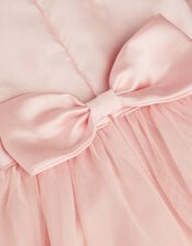 Eden Appliqu&eacute; Rose Tulle Dress, Pink (DUSKY PINK), large