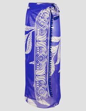 Eden Leaf Print Sarong, , large