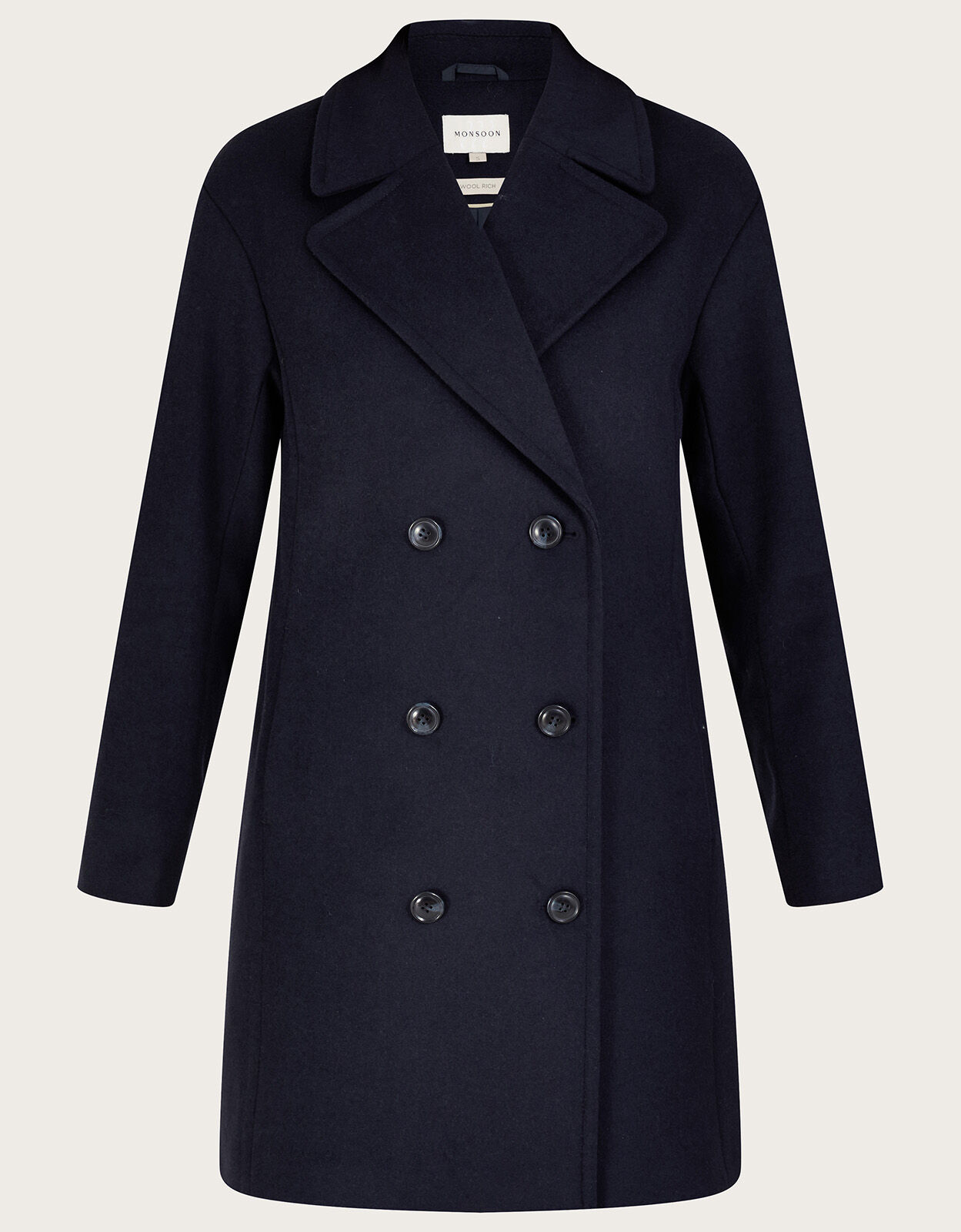 Short double breasted coat discount