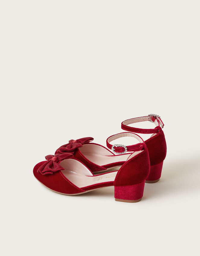 Kali Velvet Two-Part Heels, Red (RED), large