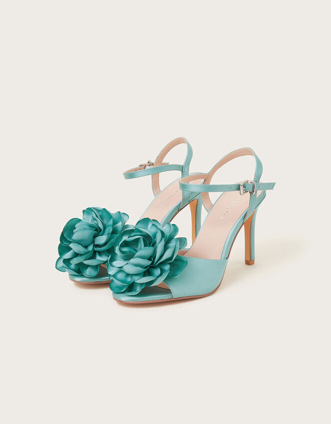Corsage Satin Stilettos Blue Occasion Shoes Monsoon UK.