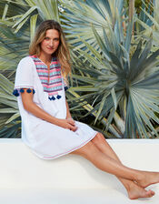Sunuva Boho Embroidered Dress, White (WHITE), large
