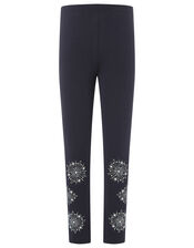 Snowflake Embellished Leggings, , large