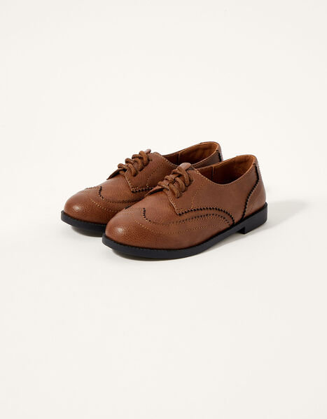 Boys Brogue Shoes Brown, Brown (BROWN), large