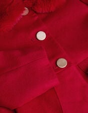Skirted Twirl Smart Coat, Red (RED), large
