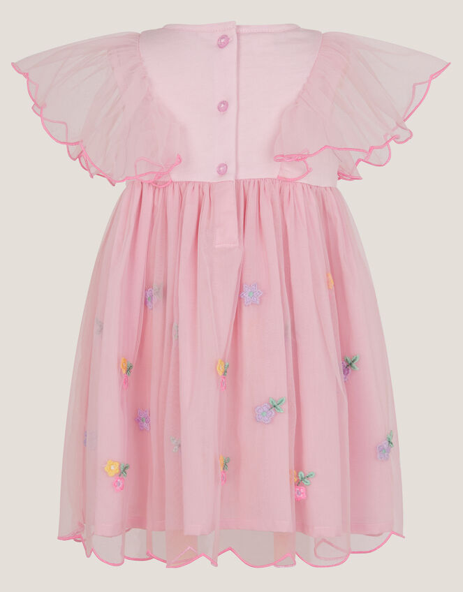 Baby Butterfly Tulle Jersey Dress, Pink (PINK), large