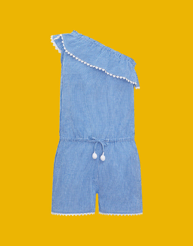 Sunuva Gingham Playsuit, Blue (BLUE), large