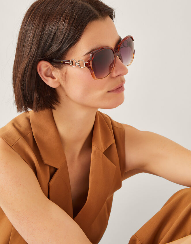 Ombr&eacute; Oversized Sunglasses, , large