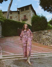 One Hundred Stars Giant Kantha Pussybow Midi Dress, , large