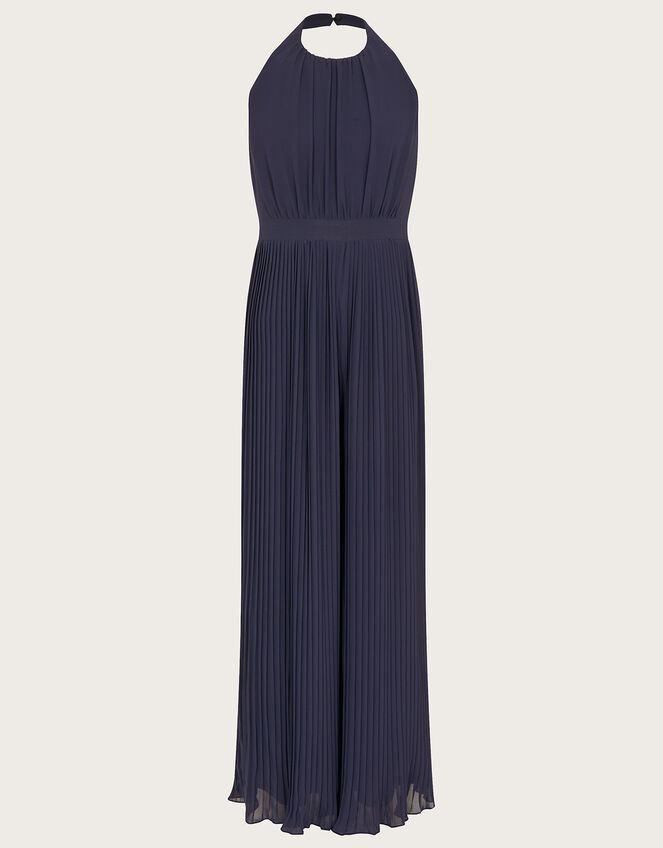 Hallie Halter Neck Prom Jumpsuit, Blue (NAVY), large