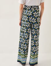 Nikita Floral Jersey Wide Leg Trousers, Black (BLACK), large