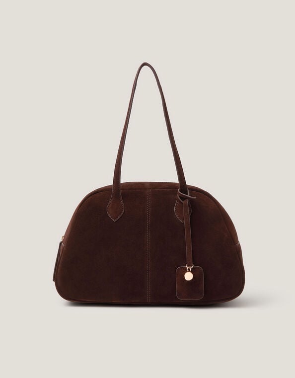 Dalia Suede Bowler Bag, , large