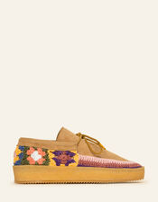 Laidback London Komo Suede Moccasins, Multi (MULTI), large