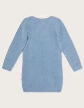 Double Swan Fluffy Knit Dress, Blue (PALE BLUE), large
