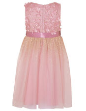 Alison Floral Glitter Dress, Pink (DUSKY PINK), large